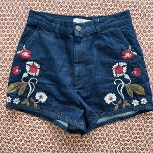 Sandro embroidered shorts